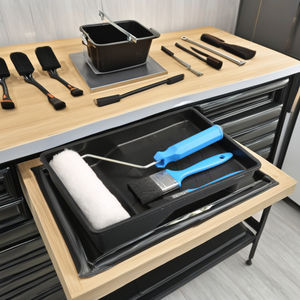 दीवार पेंट रोलर ब्रश पेंटिंग हैंडल उपकरण किट ट्रे के साथ ट्रे के साथ - Product Image 4