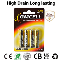 Piles alcalines AA longue durée, zinc-carbone 1,5 V, piles rechargeables Ni-MH AA, chargeur USB Type-C, piles lithium AA