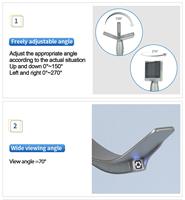Videolaryngoscopes portables, laryngoscopes pour intubation, laryngoscope d'anesthésie, écran tactile, médecins, ensemble de 3 lames, néonatal