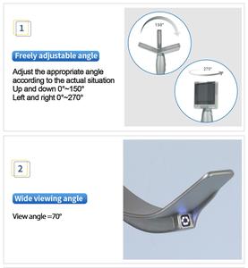 Videolaringoscopios Laringoscopios Para Portatil bacion <span class=keywords><strong>Laryngoscope</strong></span> Anestesia Pantalla dokunmatik Medicos 3 bıçakları Set yenidoğan - Product Image 5