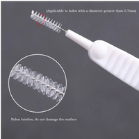 Brosse de nettoyage pour douche, brosse micro-nylon pour salle de bain, outils de nettoyage anti-bouchon pour buses, accessoires de salle de bain