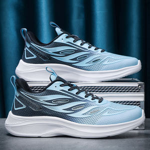 Chaussures de sport décontractées à semelle épaisse pour hommes, grande taille, tendance printemps toutes saisons, respirantes, en maille souple, pour la course à pied - Product Image 2