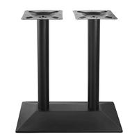 Base de table à manger industrielle en acier à fond carré, cadre en fer, pour restaurant, hôtel, extérieur, maison, bar, mobilier personnalisé, vente en gros d'usine