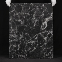 Panneaux de revêtement mural extérieur/intérieur en quartz à texture marbrée noire, imperméables, ignifuges, design moderne, avec garantie de 5 ans