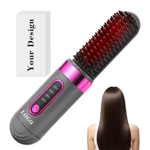 0728 Professional Ceramic Flat Iron Hair Straightener Brush with Argan Oil & Keratin - Product Image 4