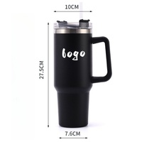 도매 304 스테인레스 스틸 40oz 절연 여행 물병 이중 벽 진공 넓은 입 손잡이 뚜껑 2L 용량