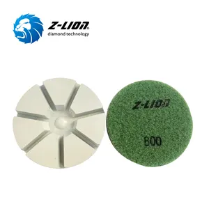 ZL-16AD 3 Inch Dry Diamond Polishing Pad Concrete Polishing Pads Resin Bond White Dry Concrete Floor Diamond Polishing Puck