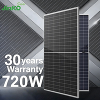 Panneau solaire Jinko 700W 720W, module photovoltaïque, cellule solaire mono, panneaux PV haute puissance pour l'énergie industrielle et commerciale