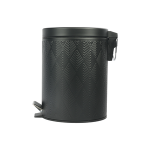 <strong>Black</strong> Metal <strong>Small</strong> Garbage <strong>Bin</strong> for Kitchen Trash Cans With Metal Cover Bathroom Bedroom Office Luxury Rubbish <strong>Bin</strong> With Foot Pedal - Product Image 4