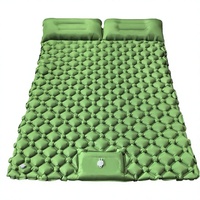 Matelas pneumatique double pour le camping, pompe intégrée, imperméable, portable, en nylon TPU épaissi, pour l'extérieur