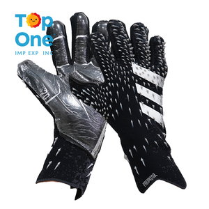 Top One Venta caliente Guantes profesionales de portero Proteger 4MM Látex 3D Tejido Nylon Fútbol Guantes de portero de fútbol - Product Image 1