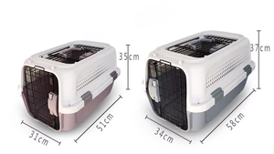 Kingtale Luxo Portable Dog Carrier Gaiola De Aço Inoxidável Quadro De Plástico Porta De Fio De Rolamento 50pcs Design Sólido <span class=keywords><strong>4</strong></span> Estações De Viagem - Product Image 3