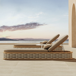 Meubles de patio, chaise longue <span class=keywords><strong>en</strong></span> teck, lit de repos <span class=keywords><strong>en</strong></span> rotin, meubles d'extérieur, lit de soleil <span class=keywords><strong>en</strong></span> bois, meubles de bord de piscine, chaises longues d'extérieur, lit de repos - Product Image 2