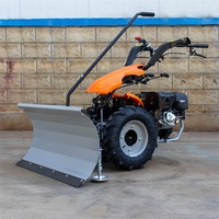 Livraison gratuite Motoculteur Mini souffleur Déneigeuse autoportée à essence à double roues pour la neige à vendre