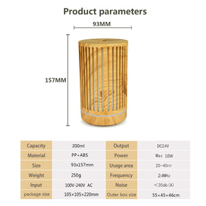 Diffuseur d'arômes ultrasonique YX-126, humidificateur de 200ml, design en grain de bois, pour la maison, la chambre à coucher, électrique, alimenté par USB - Product Image 5