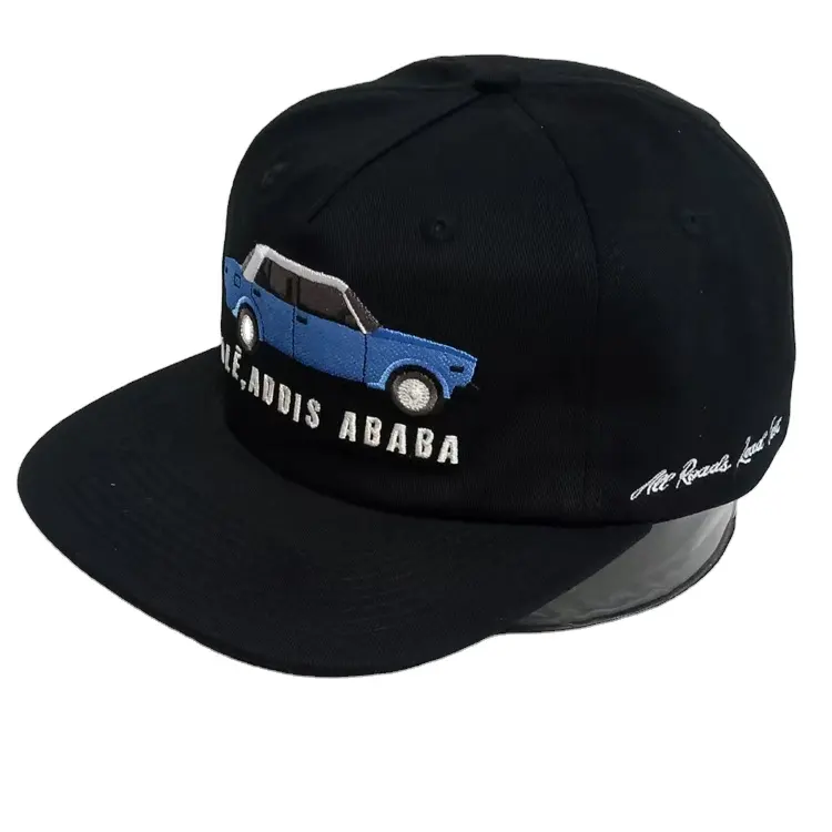 Venta al por mayor un marco de los hombres 5 paneles logo bordado SnapBack gorra sombreros