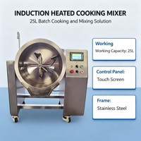 Mélangeur de cuisson à induction personnalisé de 25 L avec agitateur planétaire, mélangeur de cuisson à induction pour l'utilisation en usine alimentaire