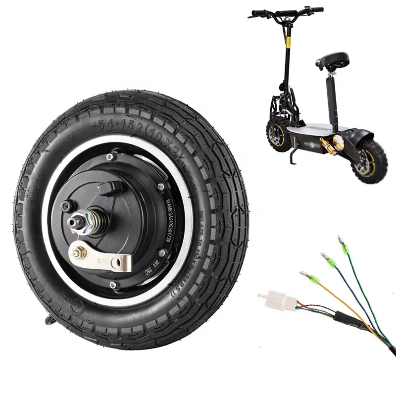 Elektrikli Scooter Motor fırçasız 24V 36V 48V 350 W ebike e Scooter tekerleği 200X50 350 watt 8 inç Hub Motor