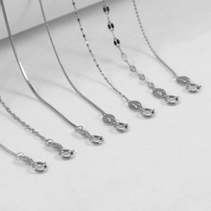 Collar de Plata 925 CANNER, Cadena de Ondas de Agua, Cadena de Hueso de Serpiente, Cadena de Cuentas Cruzadas, 18 Pulgadas, Varios Tipos, Collar de Cadenas Múltiples - Product Image 4