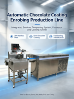 Ligne de production de mini-douilles glacées enrobées de chocolat pour dattes, cacahuètes, amandes et noix, pour usage domestique