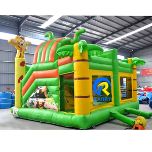 Château plein d'entrain gonflable de <span class=keywords><strong>jungle</strong></span> de <span class=keywords><strong>safari</strong></span> de toboggan de maison de rebond sautant faite sur commande d'enfants commerciaux avec la glissière pour des enfants - Product Image 4