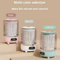 Mini Lave-Linge Portable 3000mAh, Capacité 3L, Essorage et Lavage pour Linge Bébé, Chaussettes, Sous-Vêtements, Chargement USB, Machine à Laver et Sécher Électrique