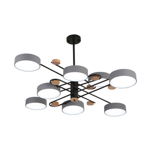 Lustre en <span class=keywords><strong>bois</strong></span> acrylique <span class=keywords><strong>noir</strong></span> suspendu créatif de style moderne allumant en gros AC lampes suspendues décoratives pour la vie d'hôtel - Product Image 1