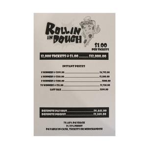 Boletos de Lotería Personalizados Populares con Impresión CMYK en Papel, con Ventana y Pestaña Desgarrable, Tarjeta Rasca y Gana de Alta Calidad - Product Image 2