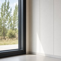 Maison modulaire en structure acier moderne, style conteneur, maison mobile avec design de mur en verre