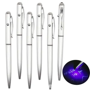 프로모션 LED UV 빛 볼펜 보이지 않는 잉크 펜 참신 항목 선물 학교 사무용품