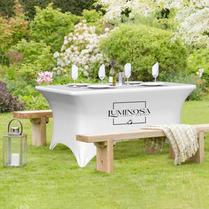 High Quality Custom Portable 100% Polyester <b>Advertising</b> <b>Table</b> <b>Covers</b> for Wedding Favors and Indoor/Outdoor Event Promotion - Product Image 6