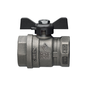 Robinet à boisseau sphérique Junior-Sfer DN25 PN40 à passage complet avec poignée papillon pour usage plomberie - Product Image 1