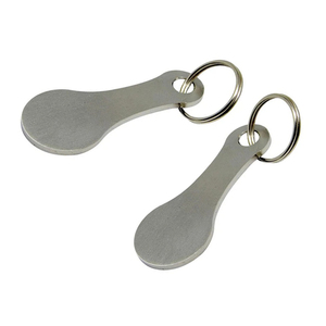 Porte-clés <span class=keywords><strong>jeton</strong></span> <span class=keywords><strong>de</strong></span> chariot <span class=keywords><strong>de</strong></span> courses en métal doré, personnalisable avec logo, pour vente en gros, économique - Product Image 2