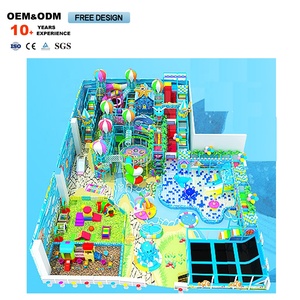 Laberinto de Castillo Azul para Interiores, Equipo de Juegos para Niños, Parque de Aventuras con Diseño Temático de Animales Subacuáticos - Product Image 6