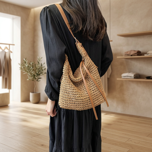 New Fashionable Lady's Simple Crochet Style <b>Crossbody</b> & Shoulder <b>Bag</b> Zipper & Hasp Closure Animal Prints Versatile Commuting - Product Image 2