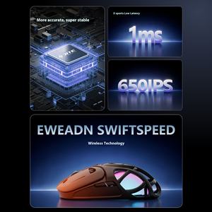 Souris sans fil légère Exploded The Third Mock Examination 2.4 GHz rechargeable pour jeux e-sport et bureau - Product Image 3