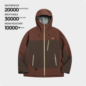 Giacca a guscio rigido Color PELLIOT da esterno antivento e impermeabile da 20000mm di <span class=keywords><strong>abbigliamento</strong></span> da alpinismo leggero - Product Image 6