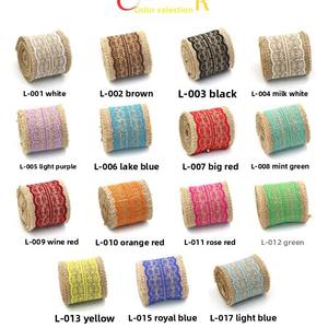 <span class=keywords><strong>Ruban</strong></span> en jute de 6 cm de large, 2 m/rouleau, pour nœuds papillon de mariage, emballage de fleurs DIY, vente en gros d'usine - Product Image 3