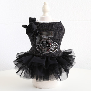 शरद ऋतु सर्दियों फैशन नई शैली डबल-टाई एक्स पिल्ला स्कर्ट सुरुचिपूर्ण कुत्ते के कपड़े लक्जरी कुत्ते के कपड़े - Product Image 1