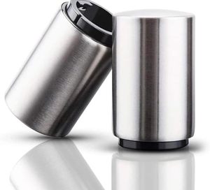 Vendita calda automatica in metallo in acciaio inossidabile apriscatole per birra premere coperchio per spingere verso il basso Soda e vino apriscatole Logo personalizzabile - Product Image 1