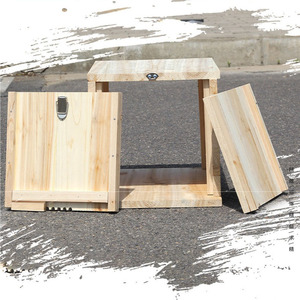 Herramientas de apicultura, colmenas de miel de tierra gruesa de doble puerta, barriles de abejas antiguos clásicos - Product Image 4