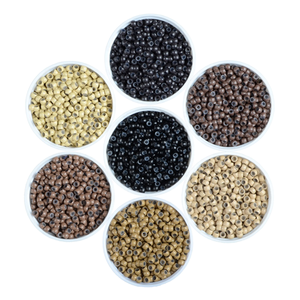 Spot Marchandises Noir Brun <span class=keywords><strong>Blond</strong></span> 1000 Perles/bouteille Nano Perles pour Nano Tip Extension de Cheveux Différentes Couleurs Micro Anneau - Product Image 1