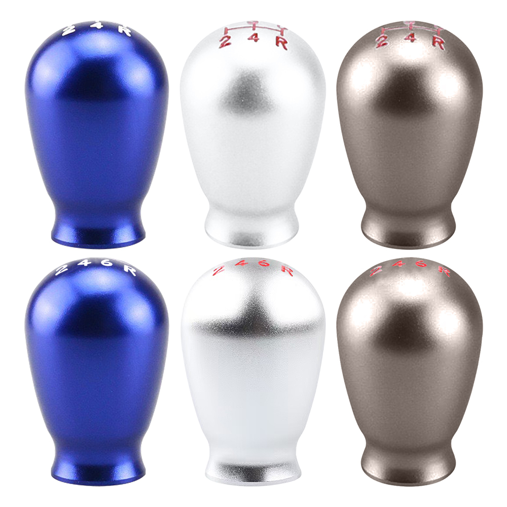 Universal JDM Aluminum Pistol Grip Shift Knob – Slotted Design, Fits M8/M10/M12 Threads