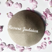Resure propia fábrica fabricada Israel hombres Kippah sombrero judío Kipot satén judío Kippah Yarmulke Kippot Judaica Kippot