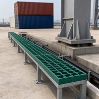 Panel Grating Serat Kaca Anti Selip FRP Square Mesh 25mm 38mm 50mm untuk Jalan Kaki