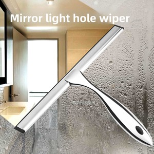 Brosse <span class=keywords><strong>de</strong></span> nettoyage manuelle en acier inoxydable durable pour <span class=keywords><strong>vitres</strong></span> perforées, raclette à fenêtre simple face pour usage domestique et commercial - Product Image 3