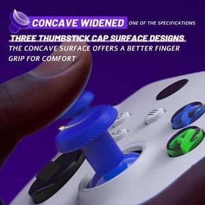 EXtremeRate Blue DIY Height Adjustable ThumbsGear V3 Interchangeable Thumbsticks Joysticks for Xbox Series X S Controller - Product Image 3