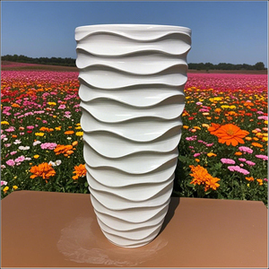 Macetas Grandes de Fibra de Vidrio, Ligeras, para Exteriores, Decoración de Centros Comerciales, Hoteles y Jardines Comerciales - Product Image 1