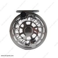 Moulinet de pêche à la mouche étanche en aluminium usiné CNC, grande bobine, pour gaucher, eau douce et eau salée, rapport de transmission 1:1, CNC-VIS-Z (B05)