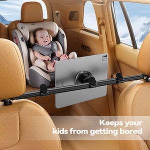 Soporte de reposacabezas de estilo magnético de doble varilla de aleación de aluminio al por mayor de fábrica soporte de asiento trasero de coche para iPad o teléfono - Product Image 2